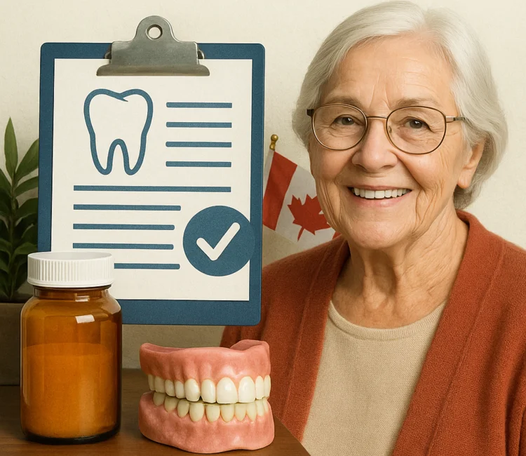 A picture of a lady representing Dental Coverage for Canadian Seniors