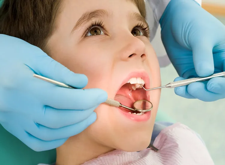 An image taken from a dental checkup session