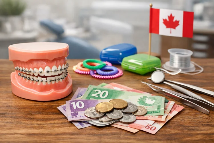 A picture representing braces cost in canada