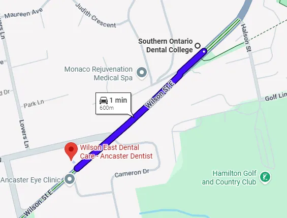 Southern Ontario Dental College at 201 Wilson Street East in Ancaster